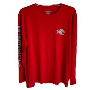 Denali Performance Saltwater Mafia Shirt Men's Red Small Dead Bait Graphic Skull